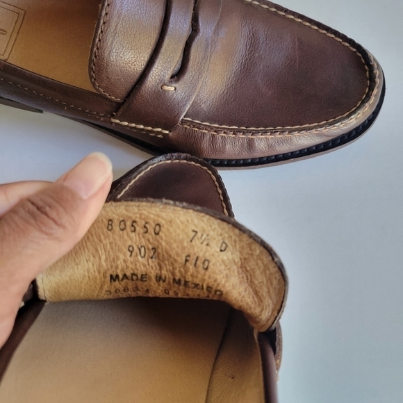 Frye men's brush leather Penny loafers size 7.5 - Picture 11 of 16